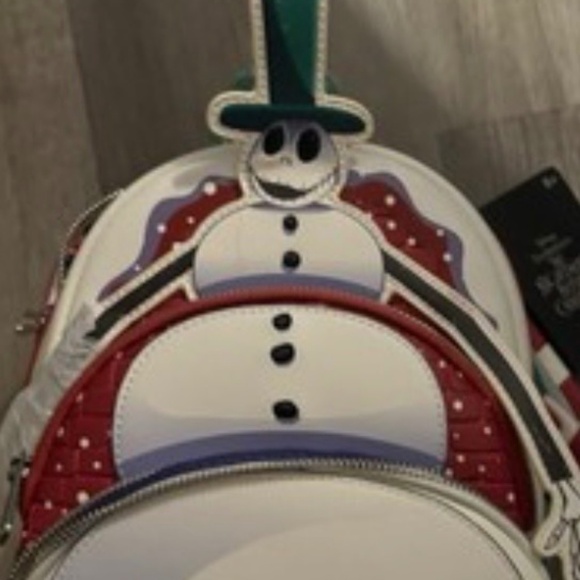 NWT nightmare before Christmas jack snowman mini bookbag - Picture 1 of 2